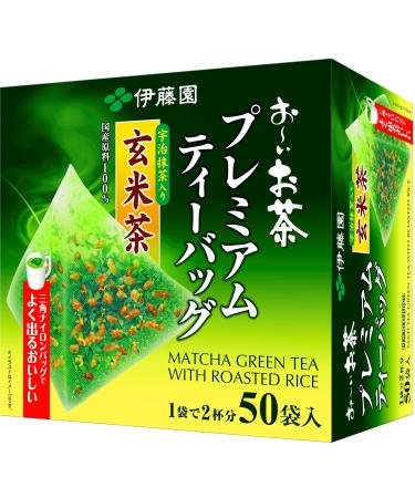 Itoen Genmaicha (Brown Rice Tea) Matcha Blend Premium Bag 2.3g Pack of 50 - Buy Online on GoSupps.com