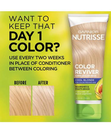 Garnier Nutrisse Color Reviver Hair Mask Cool Blonde 4.2 fl. oz. (Pack of 2) - Buy Online on GoSupps.com