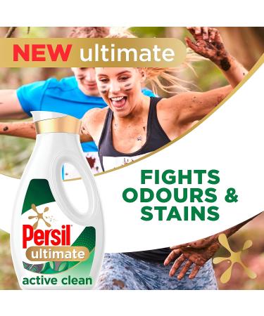 Persil Ultimate Active Clean Laundry Washing Liquid Detergent fights odours and stains for 14 days of freshness 4x 1.404 L (208 washes) - Buy Online on GoSupps.com