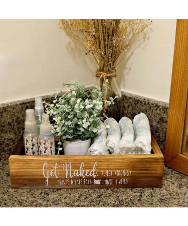 Rustic Decor Box with Funny Saying Design | Farmhouse Toilet Paper Holder & Diaper Organizer - Buy Online on GoSupps.com