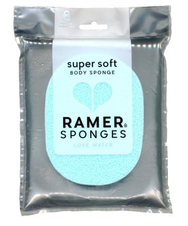 Ramer Shower Sponge - Super Soft Body Sponge Small (Mint)