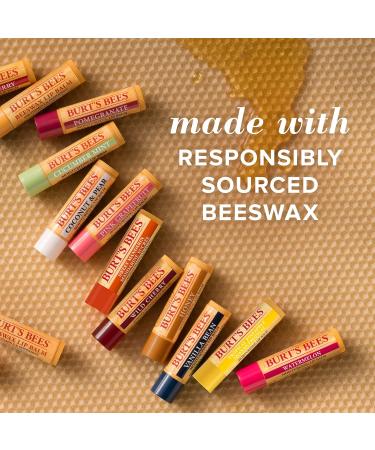 Burt's Bees Moisturizing Lip Balm for Dry Chapped Lips 100% Natural Origin Original Beeswax with Vitamin E & Peppermint Oil 3 Tubes Value Pack - Buy Online on GoSupps.com