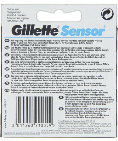 Gillette Sensor 10 Pack Refill Razor Blade Cartridges - High Performance Shaving Blades - Buy Online on GoSupps.com