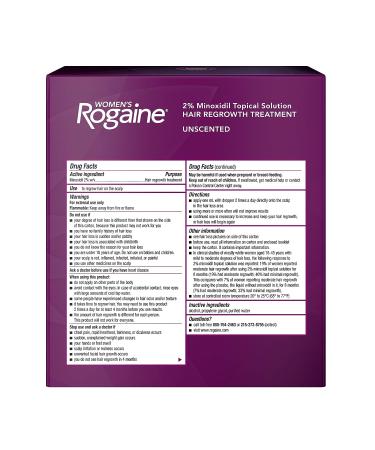 Women's Rogaine 2% Minoxidil Topical Solution - Hair Thinning and Loss Treatment for Regrowth - 3-Month Supply - Buy Online on GoSupps.com
