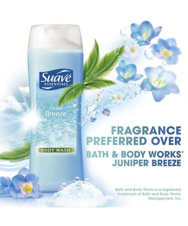 Suave Essentials Body Wash Ocean Breeze - 15 Fl Oz | Hydrating & Refreshing Clean | Buy Now for International Shipping - Buy Online on GoSupps.com