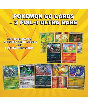 Pokemon TCG - 60 Cards Set with 3 Foil & 1 Ultra Rare - Authentic Collection for Collectors - Buy Online on GoSupps.com