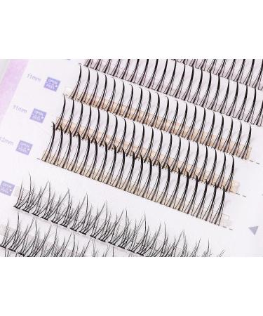 Ninetynine 240pcs Mixed Pack C Curl False Eyelash Extension Individual Lashes, Fairy Style & Fish Tail, Natural Clusters - 240 Count - Buy Online on GoSupps.com