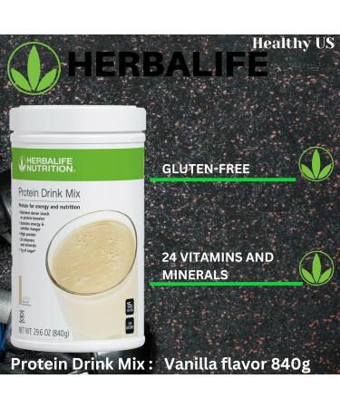 Herbalife HERBALIFE Protein Drink Mix: Vanilla flavor 840g Nutrient Dense Healthy Snack Protein - Buy Online on GoSupps.com