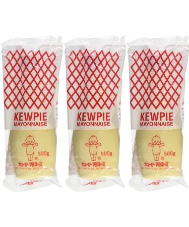 Japanese Kewpie Mayonnaise - 17.64 oz. (Pack of 3) 17.64 Fl Oz (Pack of 3)