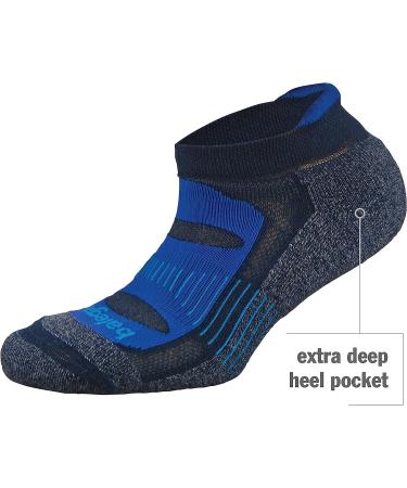 Blister Resist Performance No Show Running Socks - White/Grey (1 Pair) | Men & Women | Size Medium - Buy Online on GoSupps.com