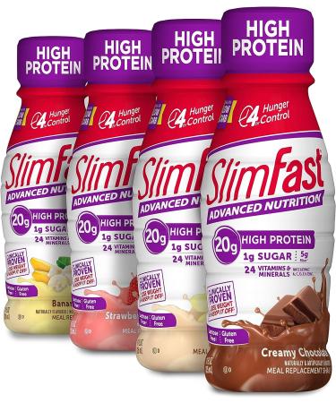 SlimFast Advanced Nutrition High Protein Meal Replacement Shake - Creamy Chocolate 20g Protein - 11 Fl. Oz Bottle, 15 Count (Pack of 1) - Buy Online on GoSupps.com