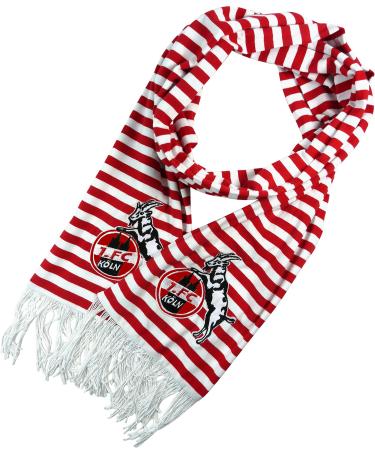 1. FC K ln striped scarf thin scarf with fringes billy goat football fan article