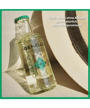 Gemellii Tonic Water with Bergamot - Natural Italian Mixer 4x200ml Bottles Sweetened with Agave Syrup Import Quality - Buy Online on GoSupps.com