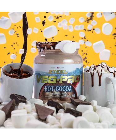 Buy Steel Supplements Veg-PRO Vegan Protein Powder - Hot Cocoa | 25 Servings | Organic Gluten Free Non-Dairy Low Carb BCAA Amino Acid - Buy Online on GoSupps.com