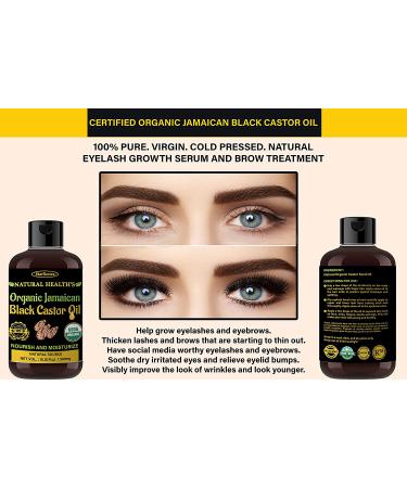 Organic Jamaican Black Castor Oil (10.15 fl oz) USDA Certified - Hair, Eyelash, and Eyebrow Growth Serum - Buy Online on GoSupps.com