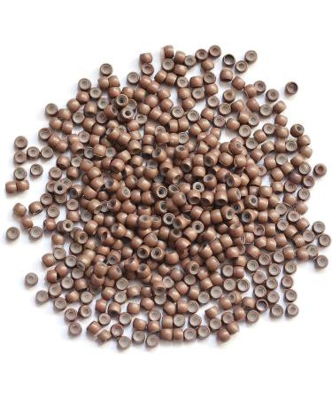 500pcs 3.0mm Silicone Nano Rings Hair Extension Beads - Light Brown - Buy Online on GoSupps.com