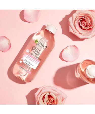 GARNIER Skin Active - Solution Micellaire Tout En 1 - Nettoie D maquille & Ravive L' clat - Micelles & Eau de Rose - Vegan & Cruelty Free - Visage Yeux L vres - Peaux Ternes & Sensibles - 400 ml - Buy Online on GoSupps.com