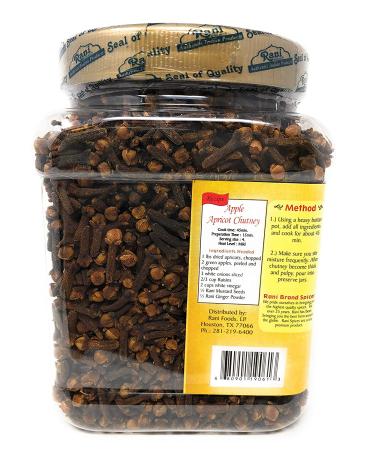Rani Cloves Whole (Laung) 14oz - Hand Selected Spice for Food, Tea, Pomander Balls & Potpourri - All Natural & Non-GMO - Bulk PET Jar - Indian Origin - 14 Ounce Jar - Buy Online on GoSupps.com