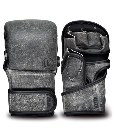 Ultimate - Antique - Gray Series MMA Sparring Gloves - Genuine Leather Large-X-Large