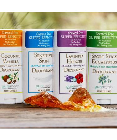 Puremedy Coconut Vanilla Deodorant Stick - Long-Lasting Stay Fresh Formula - Aluminum Free - 2.25 oz - Buy Online on GoSupps.com