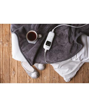 Camry CR 7418 XL Heating Ceiling Blanket 160x180cm - Extra Large Electric Thermal Blanket 7 Heat Settings Timer Digital Control Washable 120W Gray - Buy Online on GoSupps.com