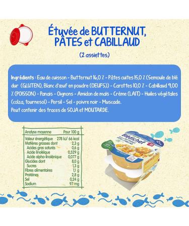 Bl dina - Bl dichef - 8 small dishes for babies - Lunch and evening meals - From 18 months - 5 recipes - Pack of 8 - Buy Online on GoSupps.com