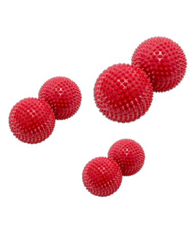 Magnet Acupuncture Massage Balls | 3x2 sets | approx. 32mm 45mm 55mm (Red | 32mm 45mm 55mm )