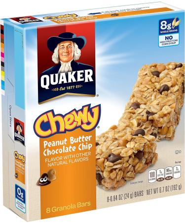 Quaker Chewy Granola Bars Peanut Butter Chocolate Chip 8 Bars Per Box (Pack of 6) - Buy Online on GoSupps.com