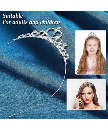 Silver Princess Crown Crystal Sash Tiara Headband for Women & Girls - Wedding & Birthday Hair Accessory - Buy Online on GoSupps.com