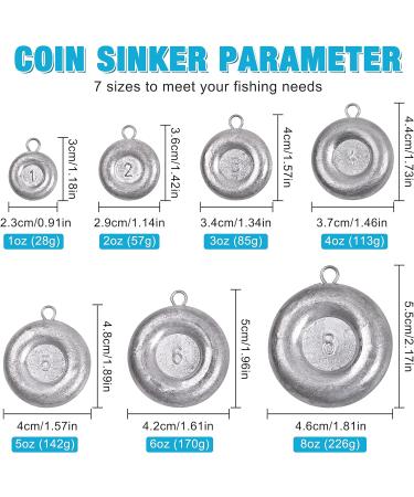 Disc Sinkers Fishing Weights for Saltwater Surf & Catfishing - 1oz to 8oz Options Available - Buy Online on GoSupps.com