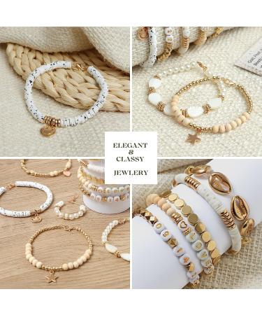 Polymer Clay Bead Kit - Heishi 10500+ pcs for Bracelets & Jewelry Making - Girls & Adults - Preppy Style - Buy Online on GoSupps.com