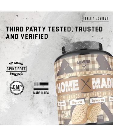 Axe & Sledge Whole Foods Meal Replacement Powder - Peanut Butter Cookie 25 Servings | Digestive Enzymes & Balanced Nutrition for Optimal Performance - International Shipping Available - Buy Online on GoSupps.com