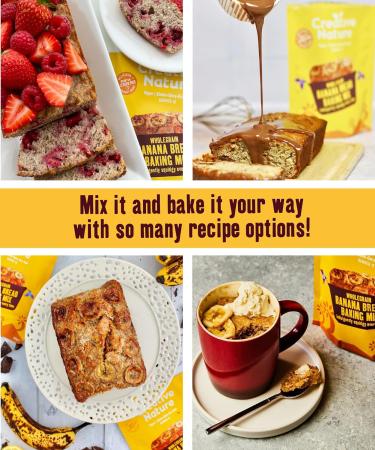 Creative Nature Banana Bread Vegan Cake Mix - Gluten Free, Nut Free, Dairy Free | Top 14 Allergen Free | 6 Pack, 6 Count - Perfect for Allergy-Friendly Baking - Buy Online on GoSupps.com