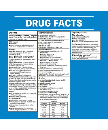 Children's Advil Pain & Fever Reliever - Dye Free Liquid Ibuprofen, White Grape Flavor 4 Fl Oz (Pack of 3) - Buy Online on GoSupps.com