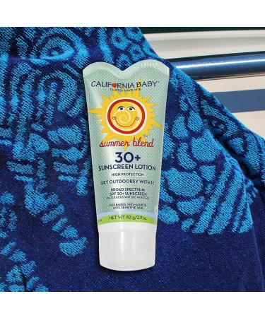 California Baby Summer Blend SPF 30+ Sunscreen Lotion for Babies, Kids & Adults - Fragrance Free, Water Resistant - 2.9oz - Buy Online on GoSupps.com