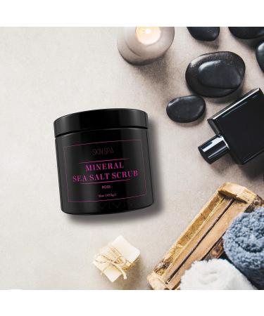 Mineral Sea Salt Scrub - Rose 16oz (453g) | Exfoliating Body Scrub for Glowing Skin - International Shipping Available - Buy Online on GoSupps.com