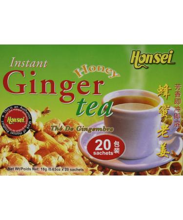 Honsei Instant Ginger Honey Tea, 40 Count 40 Count (Pack of 1)