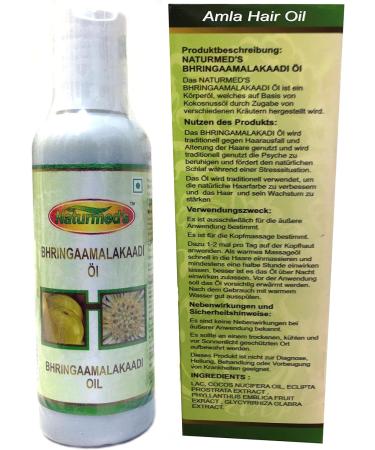 naturmeds bhringa amalakaadi Oil (ayurvedic oil for prevention of aging and hair loss 100% natural) 150 ml - Buy Online on GoSupps.com
