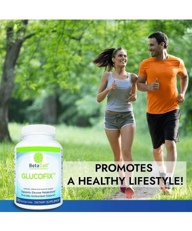 Glucofix Supplement - 120 Vege Caps - Berberine & Cinnamon Pills for Glucose Support with 6 Vital Nutrients - Buy Online on GoSupps.com