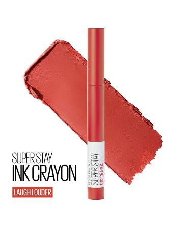Maybelline Super Stay Ink Crayon Lipstick - Matte Longwear - Laugh Louder 0.48oz - Buy Online on GoSupps.com