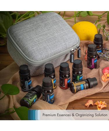 Shop 100% Pure Aromatherapy Citrus & Spice Essential Oil Set - 12 Pack with Gray Hard Shell Case | Frankincense Cinnamon Lemon & More - Buy Online on GoSupps.com