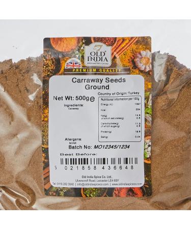 Old India Ground Carraway Seeds 500g - Premium Quality Spice for Cooking - Buy Online on GoSupps.com
