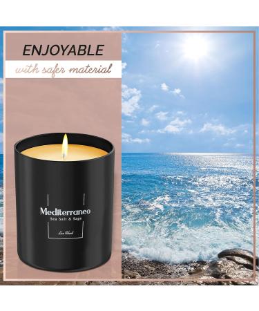 Relaxd Premium Sea Salt & Sage Soy Wax Candle (Mediterraneo) | Long Lasting Aromatherapy Essential Oil Candle - Buy Online on GoSupps.com