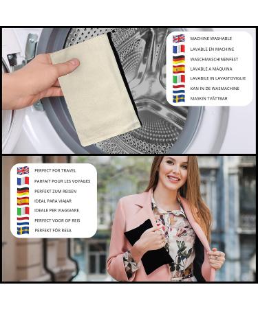 Belle Vous Multi-Purpose Zipper Fabric Bags Set of 12 - Ideal for DIY Cosmetics Travel Office Supplies & Money Storage - Unisex Design - Buy Online on GoSupps.com