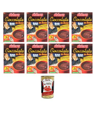 Ristora Prepatato per cioccolata calda in tazza, Denso come al Bar Preparation for hot chocolate in the cup, dense as in the bar 8 x 125 g + Italian Gourmet Polpa 400 g
