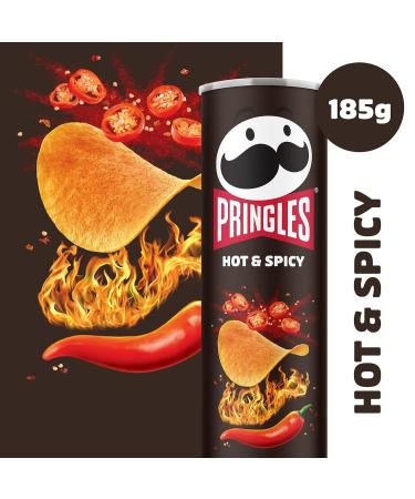 Buy Pringles Hot & Spicy 185g - Irresistible Crunchy Snack - Extra Sharp Chips - International Shipping - Buy Online on GoSupps.com