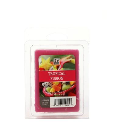 Hosley Tropical Fusion Wax Melts- 2.5 oz. Hand Poured Wax Infused with Essential Oils. Ideal for Weddings Spa Reiki Meditation Settings W1