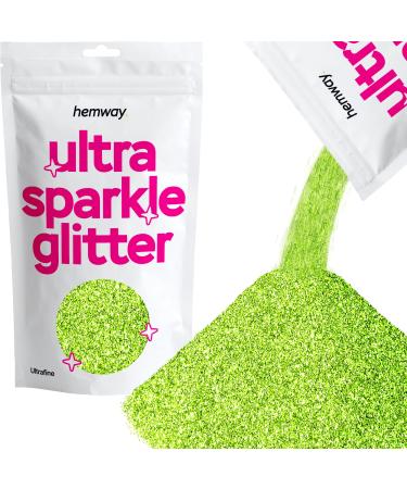Hemway Ultra-Schein-Glitter Ultrafein/Extra Fine 1/128" 0 008" Cosmetic Safe - Olivgr n Olive Green Ultrafine - 100g