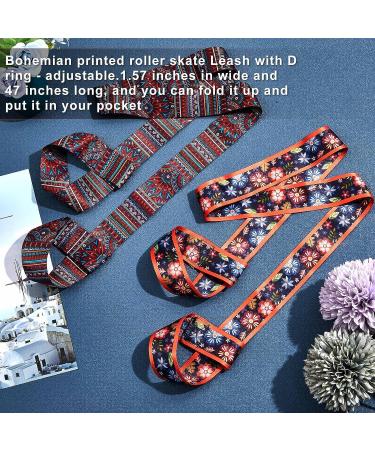 Adjustable 2-Piece Skate Leash for Child Skates - Bohemia Style | Roller Skate Boot Carrier & Shoulder Sling Strap - Buy Online on GoSupps.com