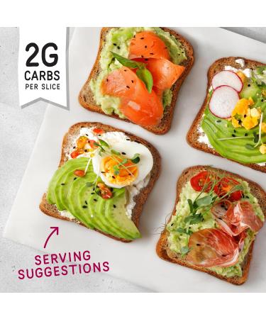 Fitbakes Keto Bread 2g Carbs 7g Protein Low Carb Bread Loaf High Protein Snacks Low Calorie Diet 16 slices - Buy Online on GoSupps.com